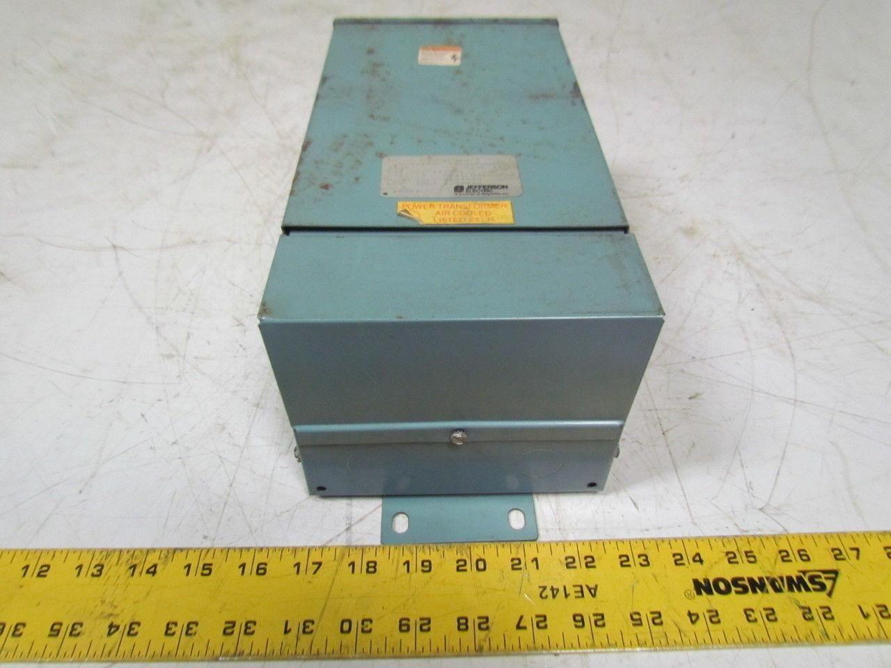 Jefferson CAT.#211-081 KVA1.5 Transformer 240/480VPRI.120/240Sec. 50/60Hz 1PH.