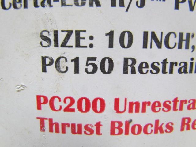 Certainteed Certa-Lok R/J 10" CI PC150 Coupling Municipal Pipe Restrained joint