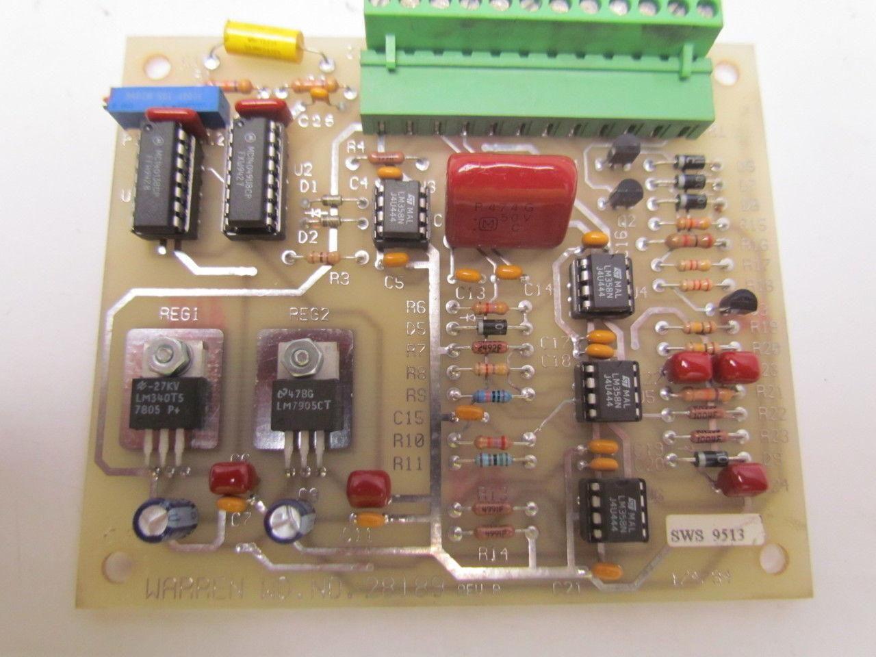 Emhart Warren 28189 REV A SWS 9513 Circuit Board