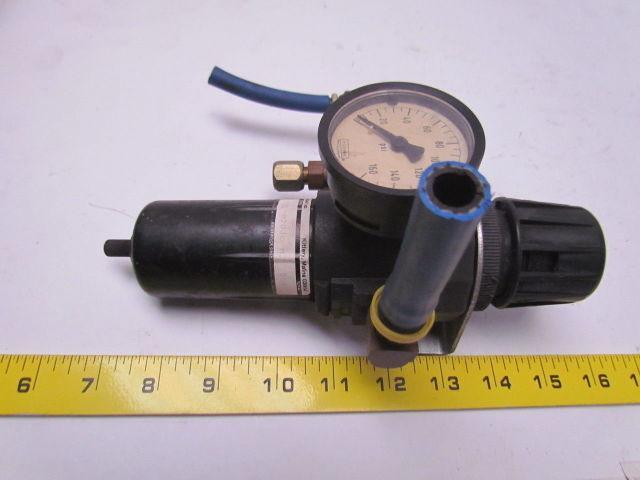 Watts D11-02DJC Fluid Air Pneumatic Regulator/Filter 300PSI Max. w/Gauge