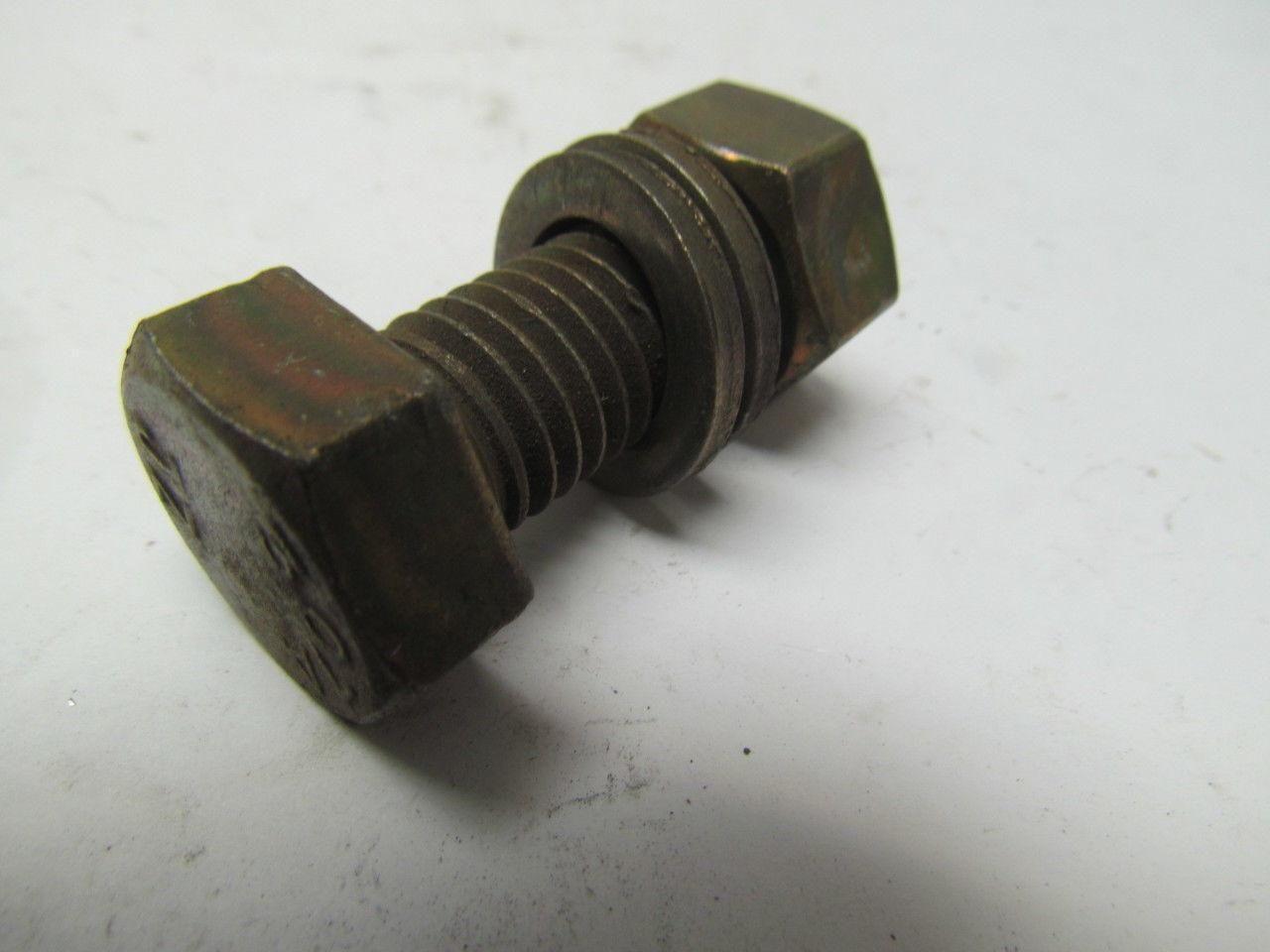 Low Carbon Steel Hex Bolt 5/8-11x1-3/4 w/2 washers & 1 Hex nut Lot of 775