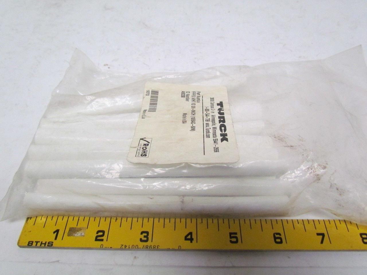 Turck FFFS WHT ID 3/8-inch Fiberglass Braid Silicone Rubber Coating white 3/8Dia