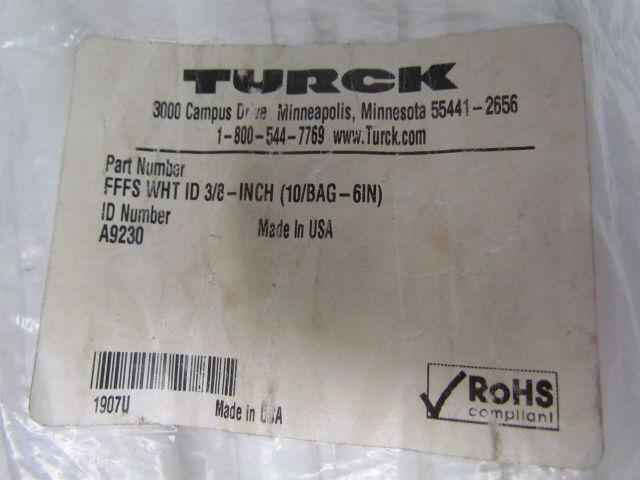 Turck FFFS WHT ID 3/8-inch Fiberglass Braid Silicone Rubber Coating white 3/8Dia