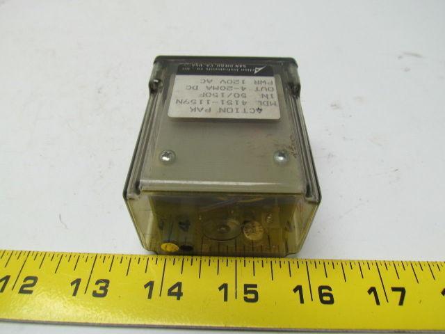 Action Instruments 4151-1159N Signal Conditioner 50/150F In 4-20MA DC out 120VAC