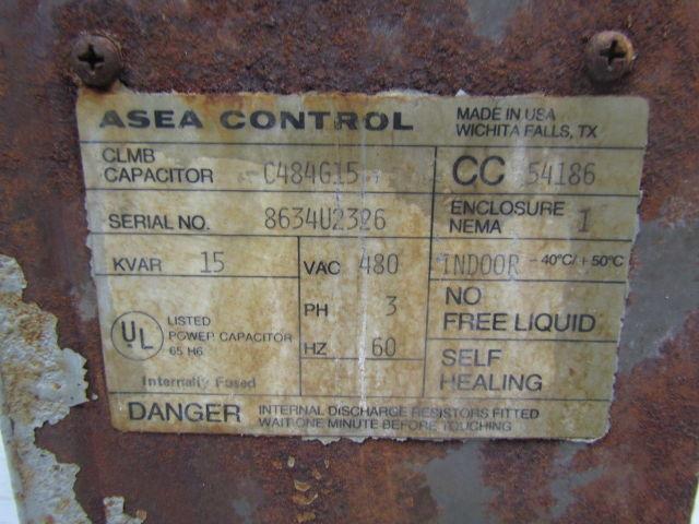 ASEA Control C484G15 Individual Capacitor 3-Phase 480VAC 60Hz 15KVAR