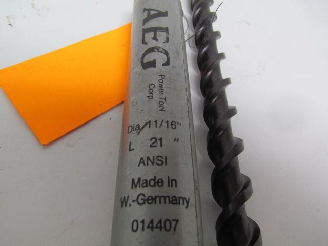 AEG 014407 ANSI Masonary Rotary Hammer Bit 11/16" x 21" 14-1/4" Drilling Length