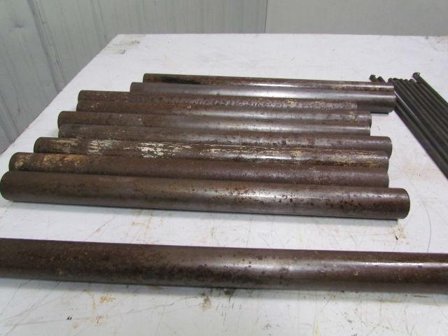 Conveyor roller 1.9" dia 24" between rails 7/16" pin retained Hex shaft