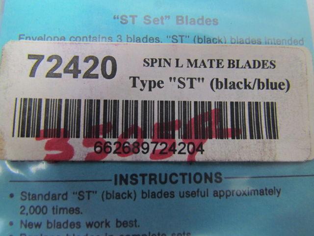 Spin L Mate 72420 Type St Replacement Blades Lot of 3 packs of 3 Blades per pack