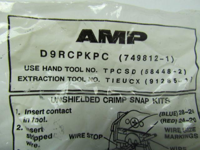 AMP D9RCPKPC Unshielded Crimp snap Kit lot of 2