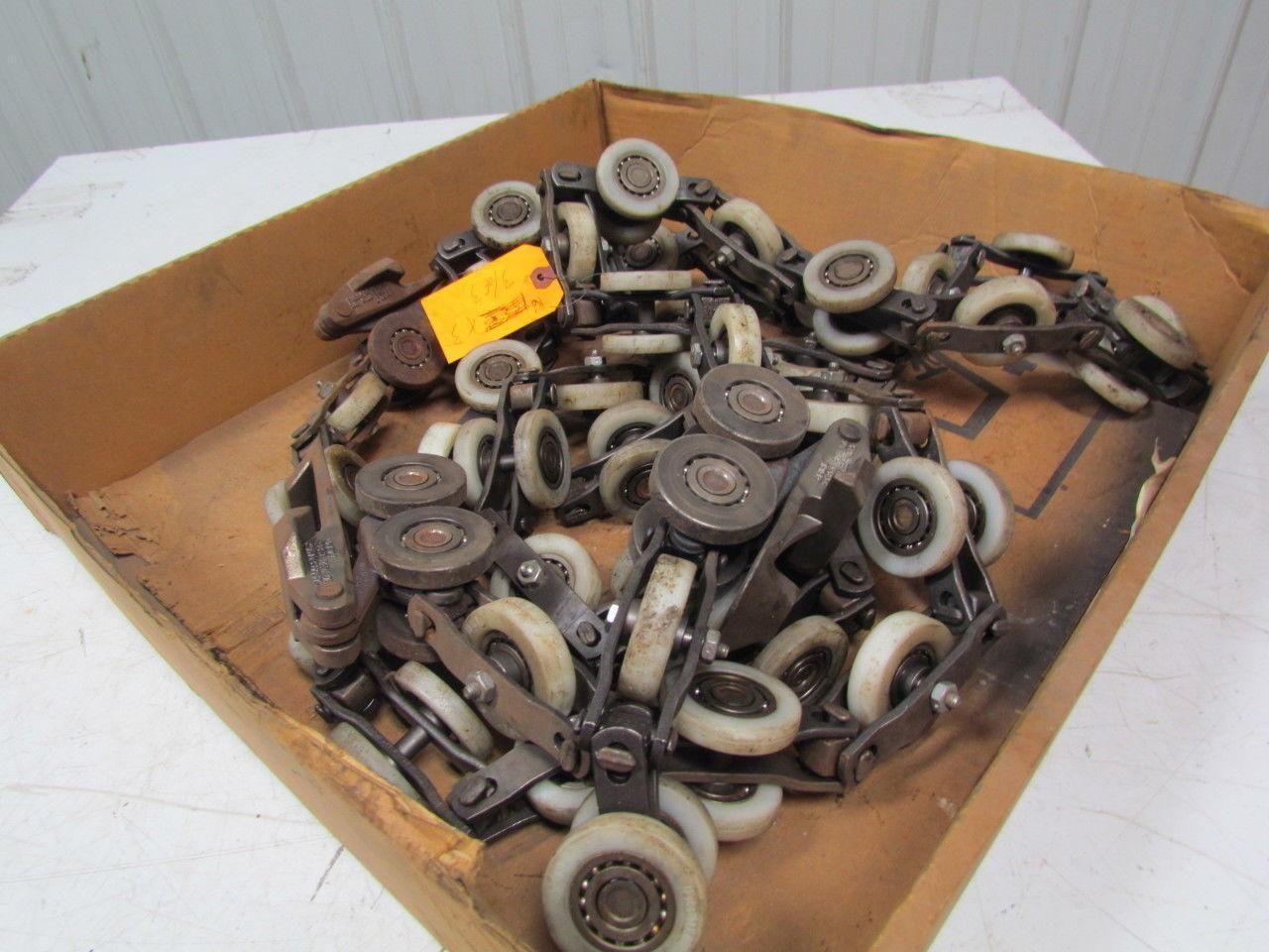 Unibilt 16' Nylon Wheel overhead conveyor chain w/3 links part# 21351 4" pitch