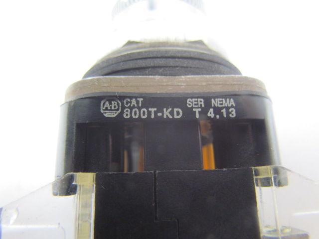 Allen Bradley 800T-KD1-VD2-VD3-VD4-XA2 30mm Cam Selector PB w/ 4 Contacts Black