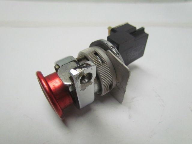 Square D Class 9001 type T metal mushroom head operator pushbutton 30mm