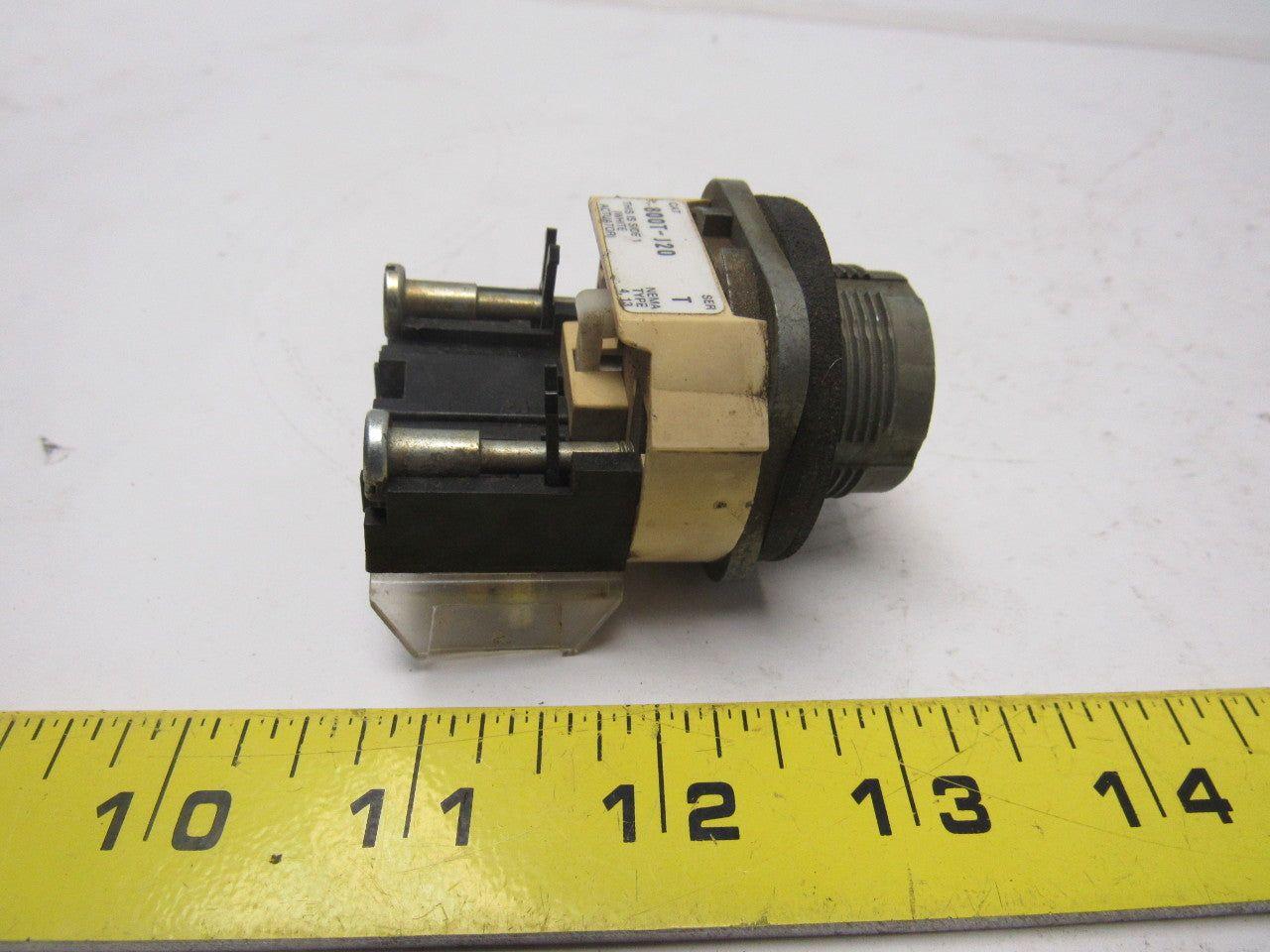 Allen Bradley 800T-J20 Ser.T 3 position spring return center selector switch