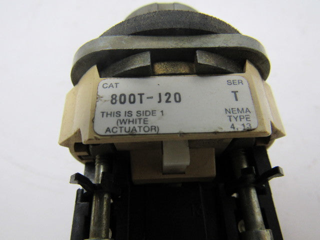 Allen Bradley 800T-J20 Ser.T 3 position spring return center selector switch