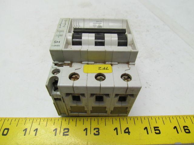 Siemens 5SX2B32 3 pole circuit breaker 480VAC w/5SX91HS 220/230V 2NO