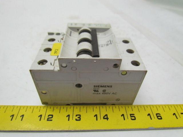 Siemens 5SX2B32 3 pole circuit breaker 480VAC w/5SX91HS 220/230V 2NO