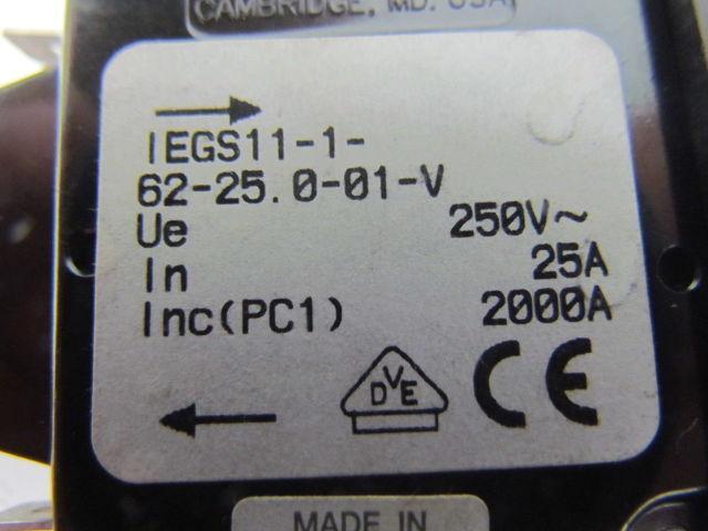 Airpax IEGS11-1-62-25.0-O1V Circuit breaker 250V 50/60Hz Delay 62