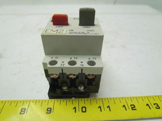 Siemens 3VE1015-8HU00 Motor protector starter 2-3.2Amp 3 pole 660V