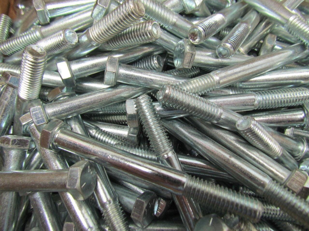 3/8"-16x3-1/2" Grade 5 hex bolt zinc plate screw lot of 45Lbs