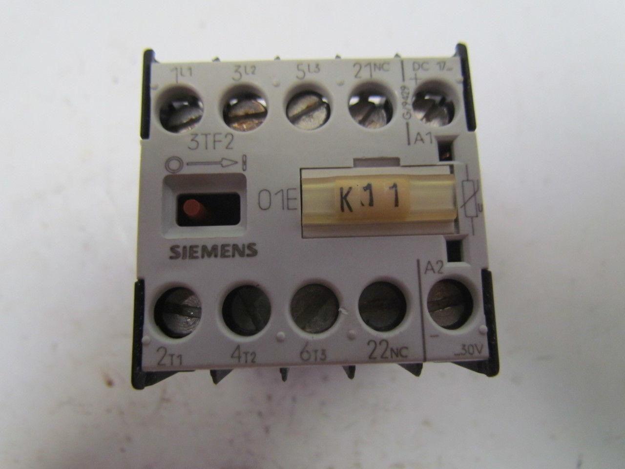 Siemens 3TF2001-0LB4 1NC Contactor motor starter 3ph 600V 16A