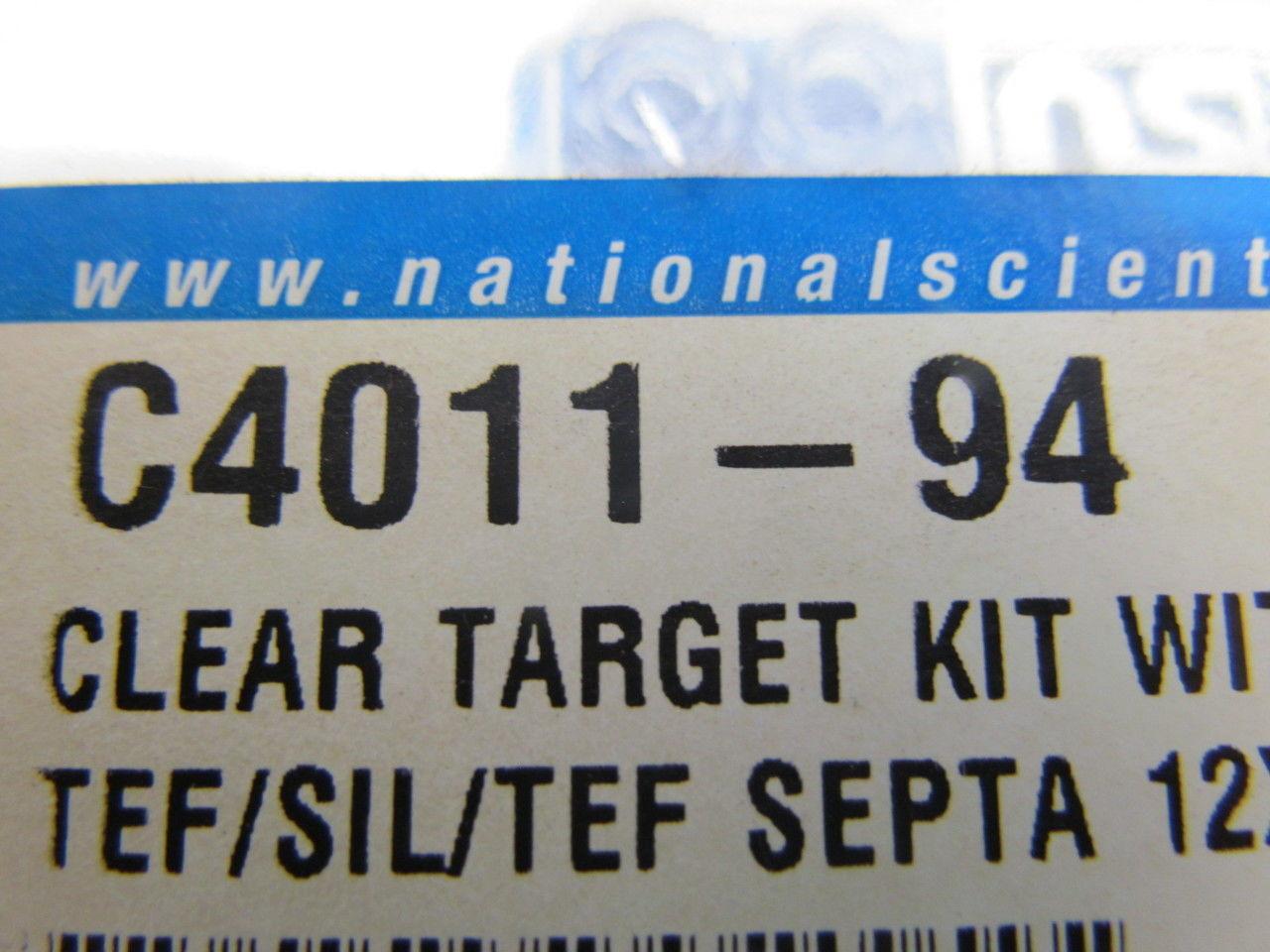 National C4011-94 Clear target kit w/seals tEF/SIL/TEF Septa 12x32 100/pk