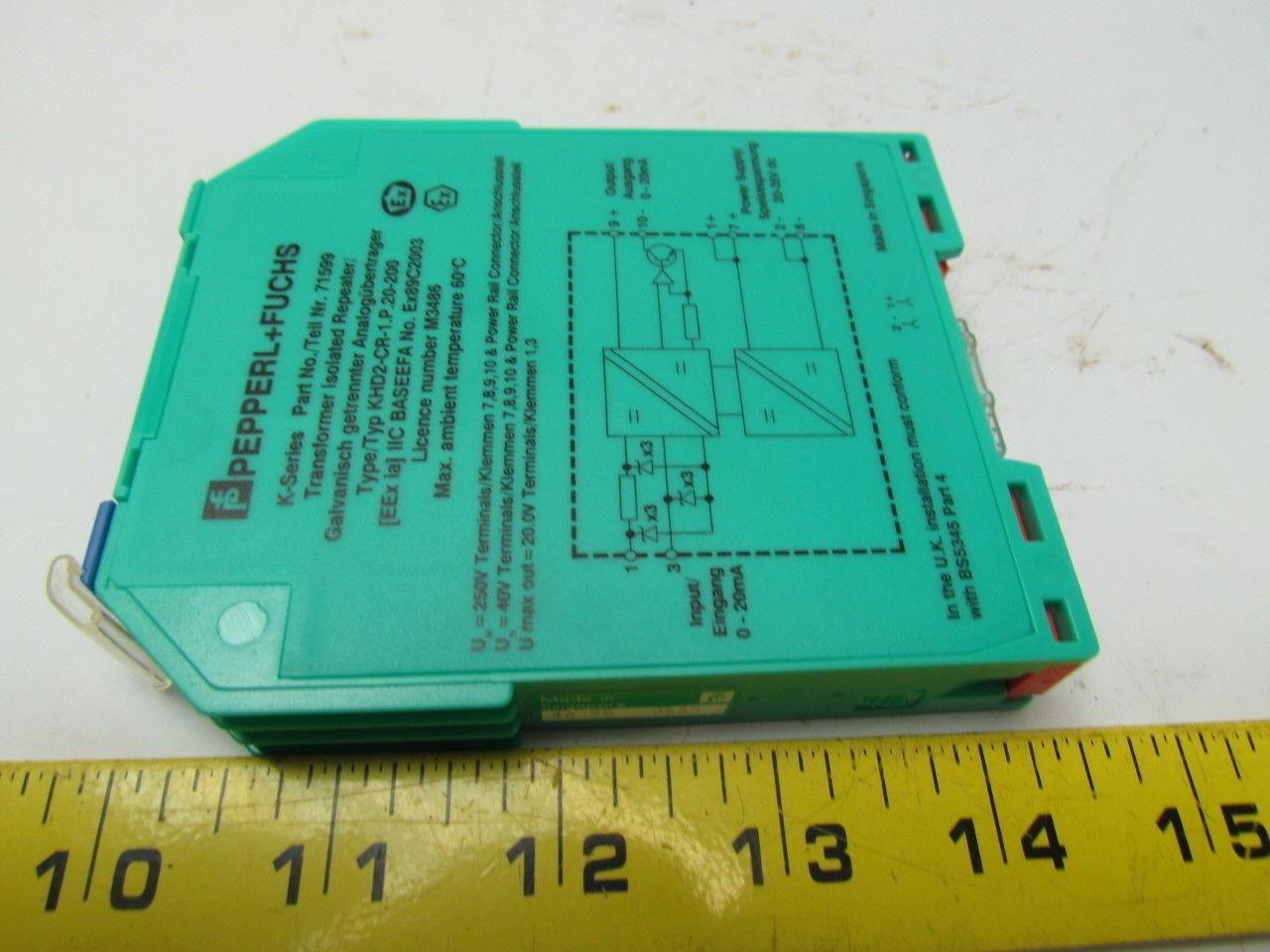 Pepperl Fuchs KHD2-CR-1.P.20-200 Transformer isolated repeater
