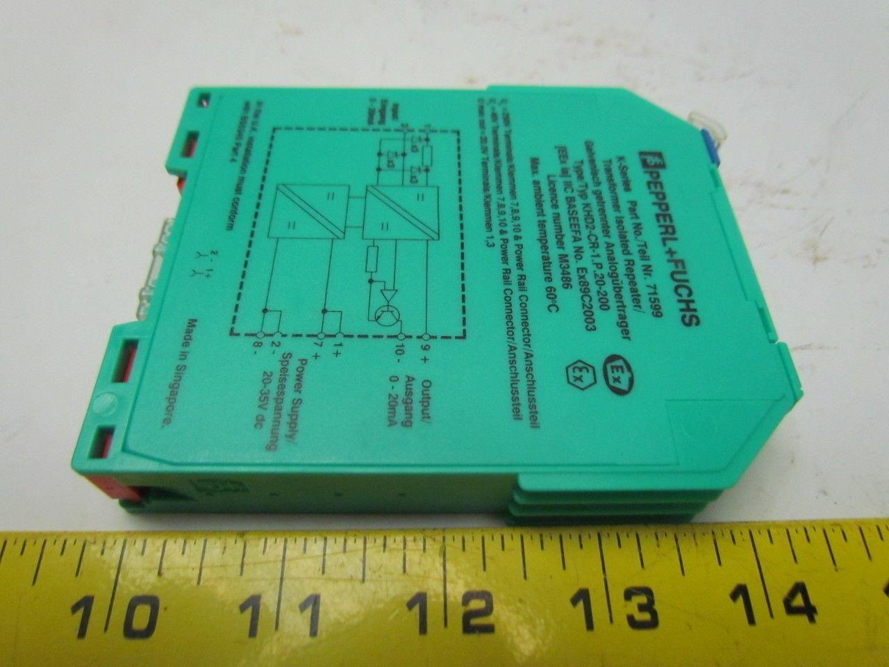 Pepperl Fuchs KHD2-CR-1.P.20-200 Transformer isolated repeater