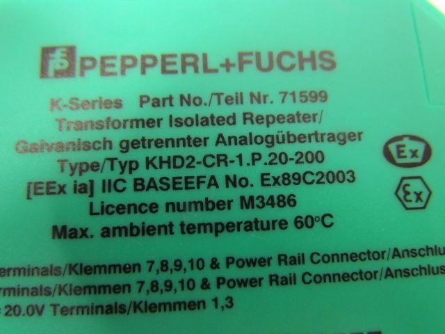 Pepperl Fuchs KHD2-CR-1.P.20-200 Transformer isolated repeater