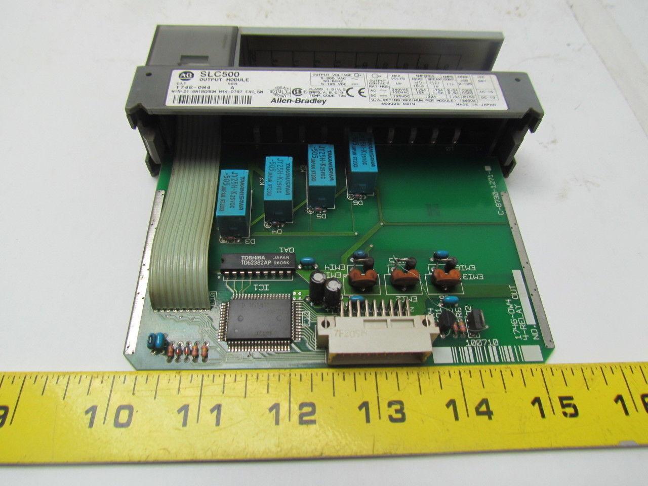 Allen Bradley SLC500 1746-0W4 Ser.A 4 channel relay output module