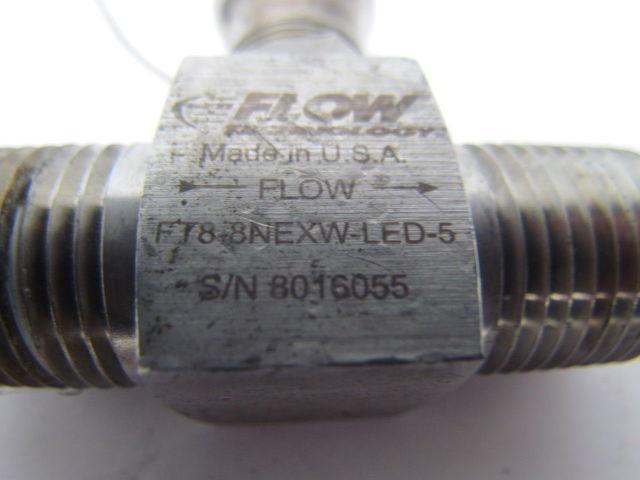 Flow technology FT8.8NEXW-LED-5 Liquid flow meter 1/2"npt 3.8-38 LPM