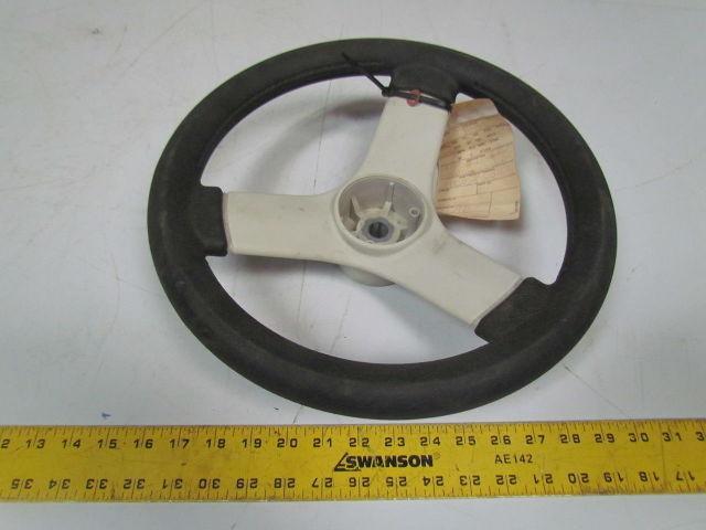 Tristar 13-1/2" Plastic center rubber coated rim steering wheel 6 spline