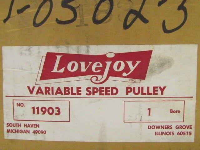 Lovejoy 11903 1" Bore Spring Loaded Variable Speed Pulley NIB