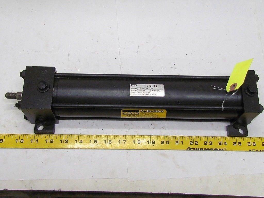 Parker 02.50 CC2A414A 11.000 Pneumatic Air Cylinder 2 1/2"Bore 11"Stroke 2A Ser