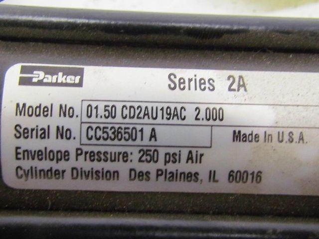Parker 01.50 CD2AU19AC 2.000 Pneumatic Air Cylinder 1 1/2"Bore 2"Stroke 2A Ser