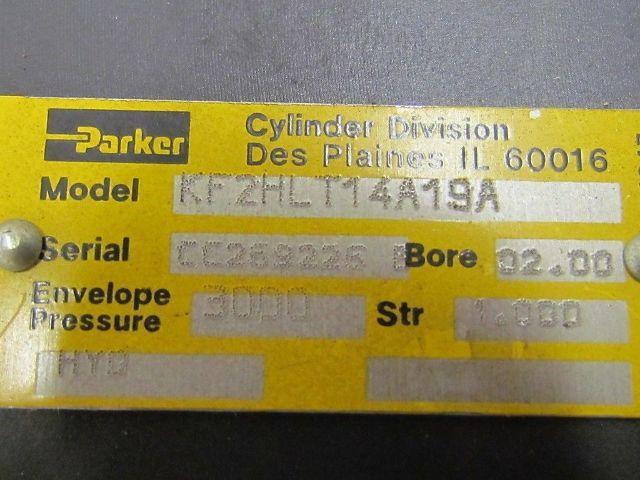 Parker 02.00 KF2HLT14A19A 1.000 Hydraulic Cylinder 2" Bore 1" Stroke 2H Series