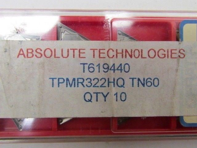 Ceratip TPMR 322 HQ TN60 Carbide Insert Box of 10 pc NIB