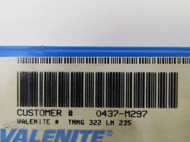 Valenite TMMG 322 LM 235 Carbide Insert Box of 10 pc NIB