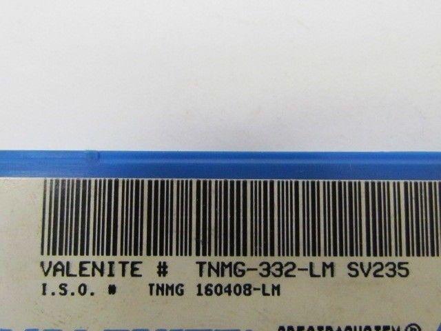 Valenite Spectrosystem TNMG-332-LM SV235 I.S.O.# TNMG 160408 Carbide Insert 10pc