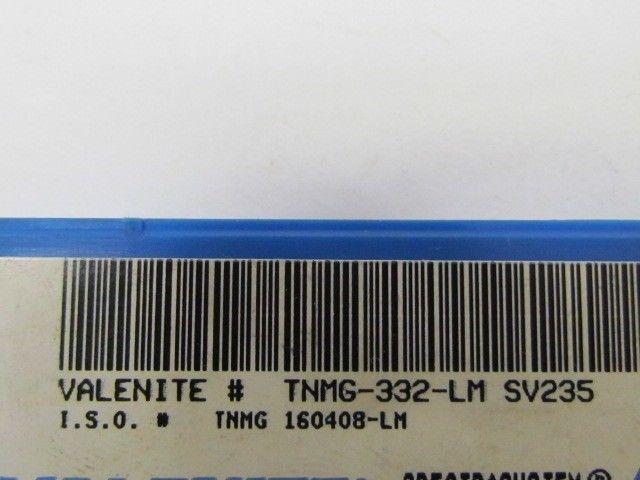 Valenite Spectrosystem TNMG-332-LM SV235 I.S.O.# TNMG 160408 Carbide Insert 10pc