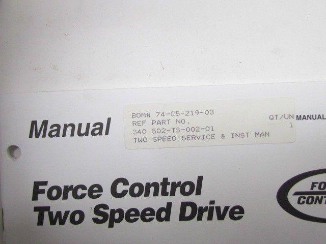 Rebuild Kit for Force Control 503-TS-001-02 Two Speed Drive Bearings Seal Clutch