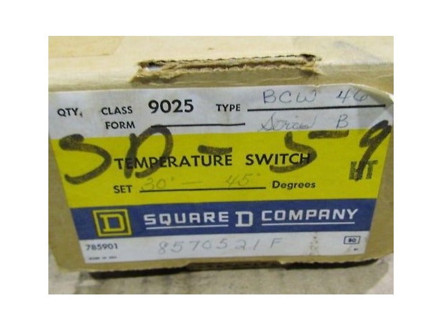 Square D Class 9025 Type BCW46 Temperature Switch Ser B