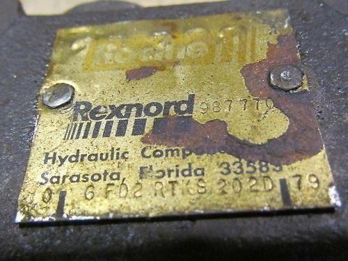 Racine Rexnord 987770 0 6FD2 RTKS 202D 79 Hyd Valve