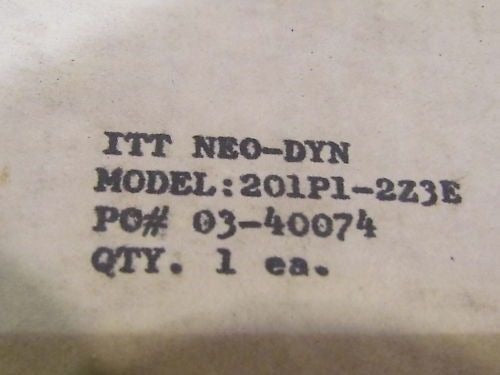 ITT NEO-DYN 201P1-2Z3 E Pressure Switch 4500 PSIG NIB