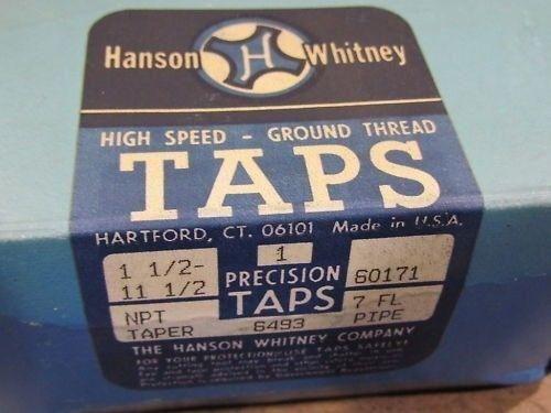 Hanson Whitney 1 1/2"NPT 7 Flute Tapered Pipetap USA