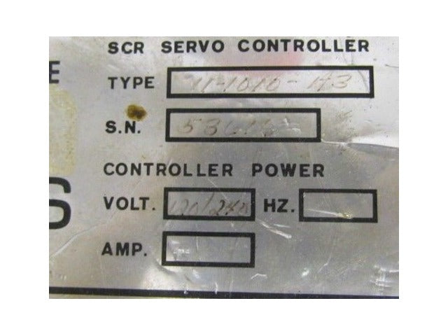 Getty SCR Servo Controller 11-1010-143 Base Unit