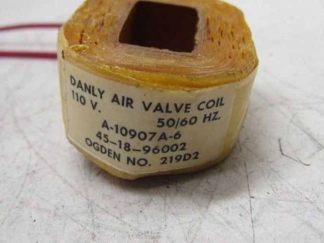 Danly Air Valve Coil 110V 50/60 Hz A-10907A-6 45-18-96002 0Gden No. 219D2 NEW