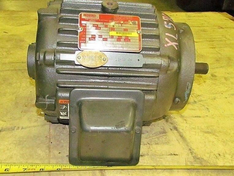 Lincoln D-1G110402 1hp 1740rpm 3ph 460v TENV 182 D-C Frame Cont Duty Motor