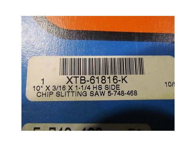 5-748-468 Slitting Saw w/ Clearance 10x3/16/1 1/4" HSS