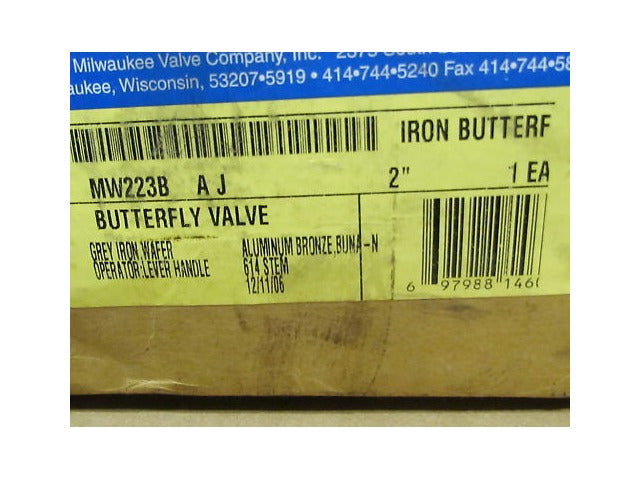 Milwaukee 2" Butterfly Valve Lever Lock Handle MW223B