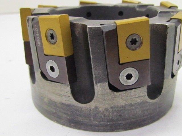 Ingersoll Rand 4" Indexable Face Mill Ten NEW LNE434-02 Inserts 1 1/2" Arbor